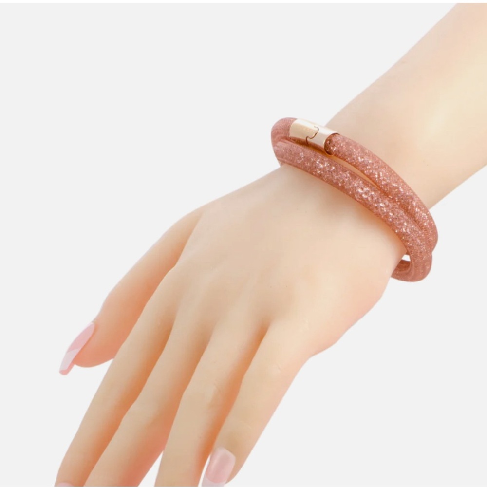 Swarovski stardust necklace and bracelet in rose - Picture 4 of 4